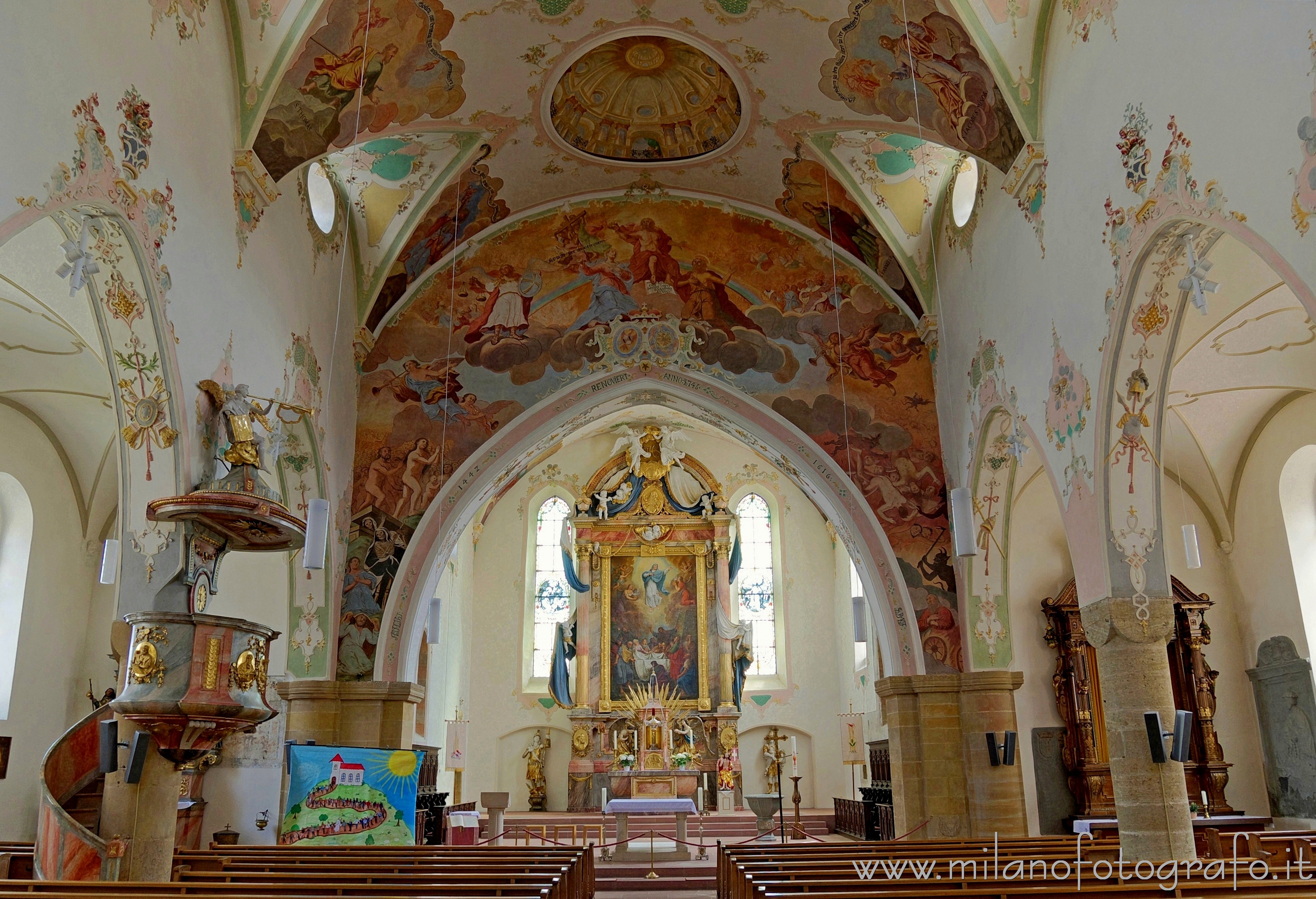 Engen (Germany) - Interior of the Church Mariä Himmelfahrt